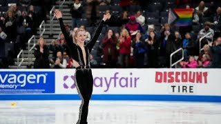 Amber Glenn skates in the championship women short program during the 2024 US Figure Skating [upl. by Cully]