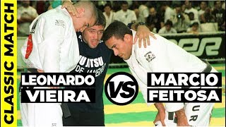 OLD SCHOOL BJJ MATCH Leo Vieira vs Marcio Feitosa Jiu Jitsu Match IBJJF Worlds Finals 1998 [upl. by Magdalena]