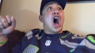 Seahawks fan reaction to Super Bowl 51 Ending [upl. by Ahsier]