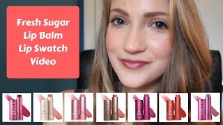 Fresh Sugar Lip BalmLip Swatches [upl. by Marijo]