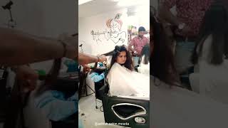 ASHISH SALON MOUDA HAIR STRAIGHTENING salon viral trending [upl. by Nohsar]