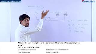 Bromine reaction KCET 11th Chemistry Redox Reactions [upl. by Eninotna433]