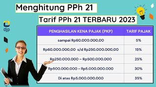 Menghitung Pajak Penghasilan PPh 21 terbaru tahun 2023 pph21 pajakpenghasilan pajak [upl. by Anuahs]