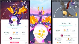 ✨✨ MY FIRST EVER GIGANTAMAX Charizard RAID in POKEMON GO ✨✨ ITS A SHINY ✨✨ [upl. by Alberto]