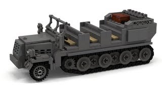 Lego WWII Sdkfz7 German Halftrack Instructions [upl. by Llyrat]