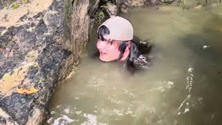 Noodling Catfish Under a Log Oklahoma [upl. by Isidore948]