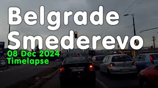 Beograd to Smederevo drive  8 Dec 2023  SPEEDED UP music video [upl. by Aaren]