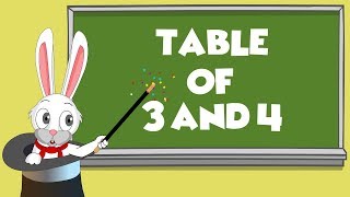 Multiplication Tables 3 and 4  Learn Numbers For Children tables for kids [upl. by Errehs]