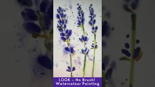 Amazing Watercolour HACK to PAINT Lavender Flowers Watercolour Watercolour Flowers [upl. by Juliette]