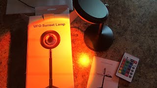 UFO LED Sunset Lamp Unboxing and Review [upl. by Anauqes806]