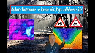 Markanter Wetterwechsel es kommen Wind Regen und Schnee ins Spiel [upl. by Ellerahs209]