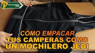 COMO DOBLAR Y EMPACAR CASACAS Y CAPUCHAS EN LA MOCHILA [upl. by Hemetaf]