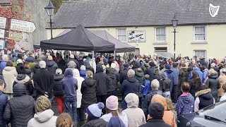 Song performed to crowd at Creeslough vigil honouring victims of explosion tragedy [upl. by Nallek]