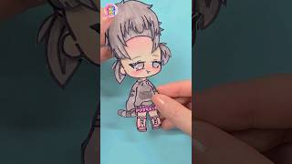 Pusheen Gacha Drawing paperdiy shorts [upl. by Kelila753]