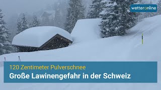 Schneemassen und hohe Lawinengefahr Tiefer Winter in der Schweiz [upl. by Esmond]