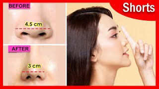 4 Exercises Cute nose side profile  Get your nose and nostrils smaller Shorts [upl. by Nadoj90]