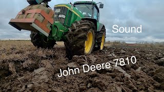 Sound  John Deere 7810  5 Schar Överum [upl. by Thurber]