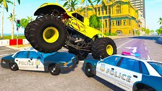 Insane High Speed Police Chases and Takedowns  BeamNG Drive Crash Test Compilation Gameplay [upl. by Leitnahs]