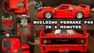 Building Diecast Ferrari F40 in 6 Minutes 4K HD [upl. by Cirdnek190]