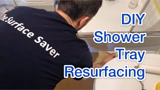 DIY Shower Tray Resurfacing Full HowTo Video [upl. by Atteselrahc]