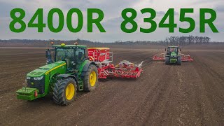 Setí máku2x John Deere 8R amp 2x Pöttinger Terrasem C8 [upl. by Jada787]