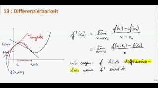 Mathe I 131  Differenzierbarkeit [upl. by Asilav]