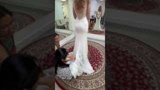 The right way to bustle a train on a wedding gown [upl. by Sacks]