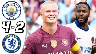 HIGHLIGHTS  MAN CITY 42 CHELSEA  HAALAND HATTRICK⚽ [upl. by Procora]