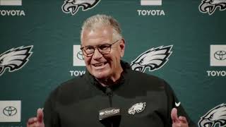 The Dean of Stoutland University hangs out with the Philly media to talk Eagles football [upl. by Yroger37]