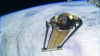 RollOut Solar Array ROSA Jettisoned From Space Station [upl. by Eirised]