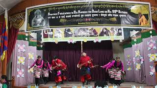 STS DARJEELING TEACHER THOE SHEY DANCE  88th Birthday of His Holiness The Dalai Lama [upl. by Onabru]