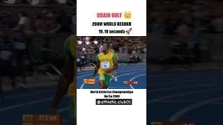 USAIN BOLT 200M⚡WORLD RECORD😱usainbolt 100k 100 200 sprinter sprinting running hardwork 5k [upl. by Jammie]