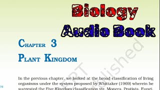 Biology class 11 Chapter 3 PLANT KINGDOM Audio book by Rorimu creator [upl. by Ahsoek]