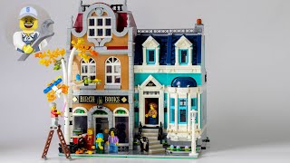 Lego Creator Expert 10270 Bookshop Part 2 speed build [upl. by Yrod]