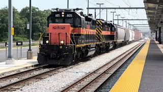 CSS SD38 805 amp 804 ripping through Ogden Dunes [upl. by Bechler]