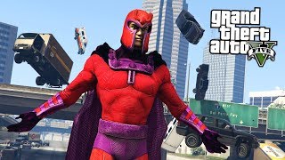 GTA 5 Mods  MAGNETO MOD w SPECIAL POWERS GTA 5 Magneto Mod GTA 5 Mods Gameplay [upl. by Kcirdle]