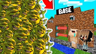 RETO DE LA BASE VS 1000000 BEBÉ SHERK 😨😱 BASE BEBE NOOB VS SHERK en MINECRAFT [upl. by Peih]