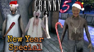 GRANNY 5 Full gameplay  New Year Update Granny Angelina kam thi ab to Grandpa bhi aa gaye😂 [upl. by Reynold]