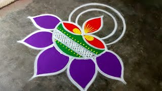 Diwali simple rangoli designsdiwali 2024 beautiful rangolidiwali deepam mugguluAmazingrangoli [upl. by Lovell]