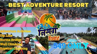 Nisarg Resort amp Adventure Park only in 549 only  Nisarg Resort Virar  A to Z All Information [upl. by Dduj]