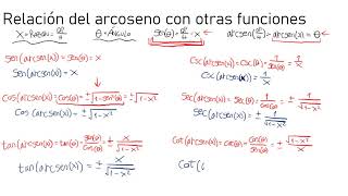 Relación del arcoseno con las funciones trigonométricas  Trigonometría [upl. by Dupuis]