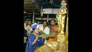 Singer KS Chithra at Sabarimala temple [upl. by Benzel493]