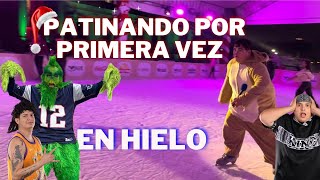 PATINANDO EN HIELO POR PRIMERA VEZ TERMINA MAL  POCHIS Y TOMANO [upl. by Vescuso]