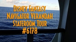 Disney Fantasy Navigator Verandah 6178 Stateroom Tour [upl. by Adnoluy]