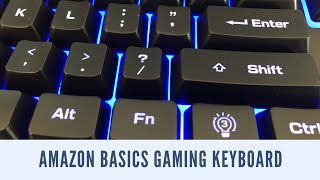 Amazon Basics Gaming Keyboard  Unboxing Setup Overview LED backlighting CHEAP [upl. by Grogan]