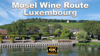 Mosel Wine Route Luxembourg 4K Outdoor Travel [upl. by Anot]