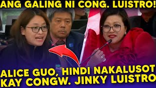 Alice Guo Nahuli ni Congw Jinky Luistro sa Kanyang Kaugnayan sa mga Big Bosses ng POGO Hub [upl. by Telford]