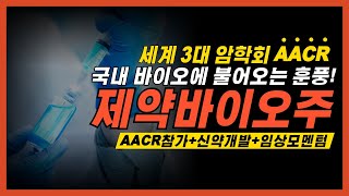 세계 3대 암학회 AACR 국내 바이오에 불어오는 훈풍 제약바이오 관련주 AACR참가  신약개발  임상모멘텀 [upl. by Ming]