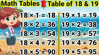 Table of 18 and 19 18 aur 19 ka Table 18 ka Table 19 ka Table Pahada 18 aur 19 tableof18and19 [upl. by Suilenroc]