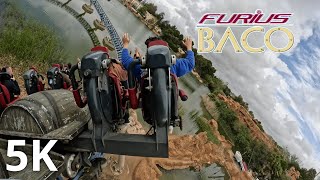 Furius Baco POV 5K60 FPS  PortAventura  Backseat [upl. by Afatsom]